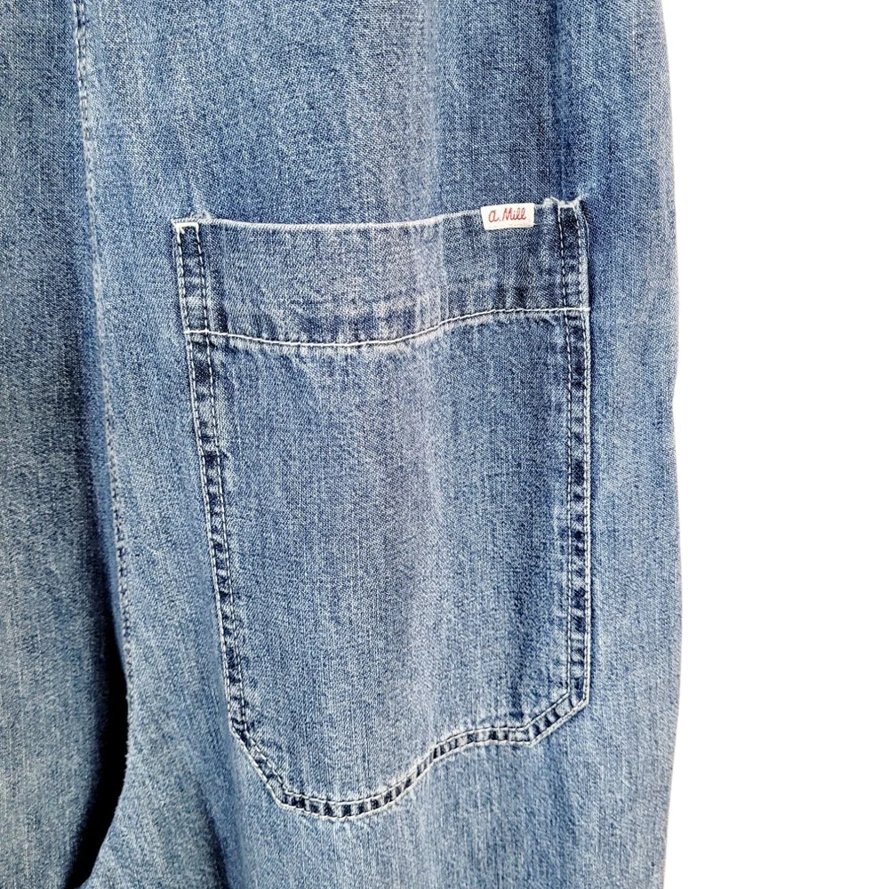 NWT ALEX MILL Ollie Belted Overalls In Denim Jumpsuit Small New - Picture 7 of 13